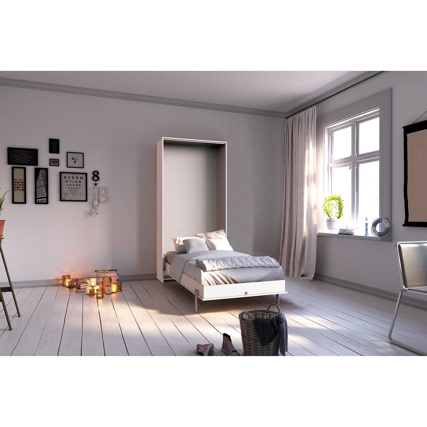 Wimex Klappbett Juist II - Weiß - 90 x 200cm – Bild 3