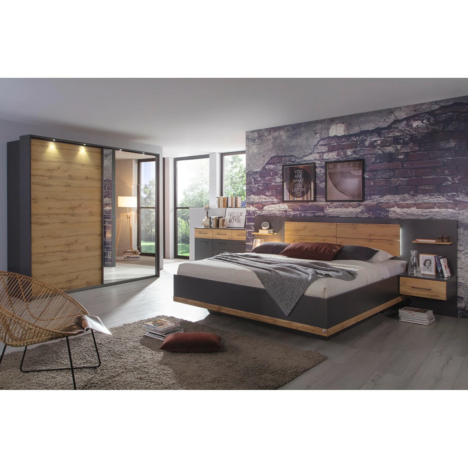 Rauch Orange Bett Boston-Extra - Grau – Bild 3