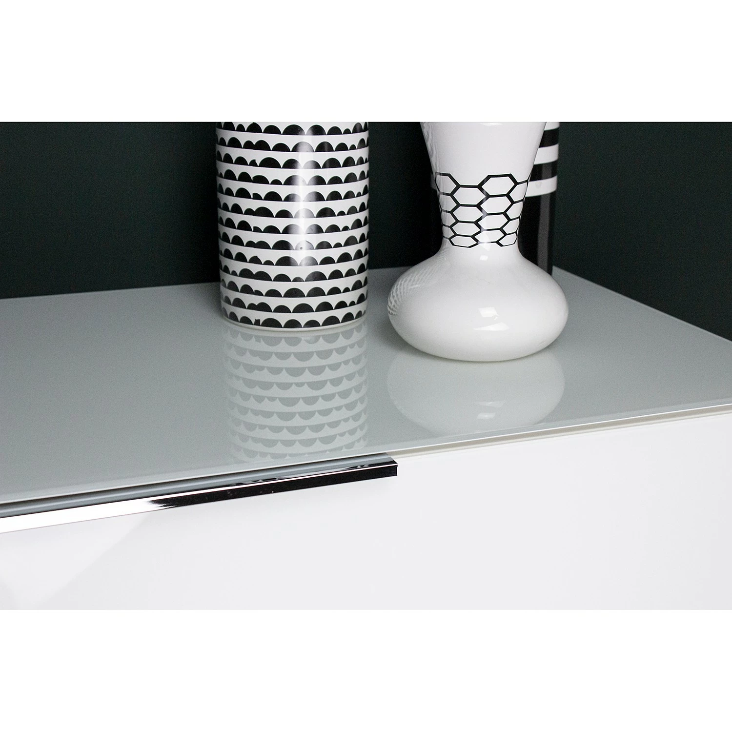 Germania Kommode Oakland II - Glas - Weiß – Bild 4