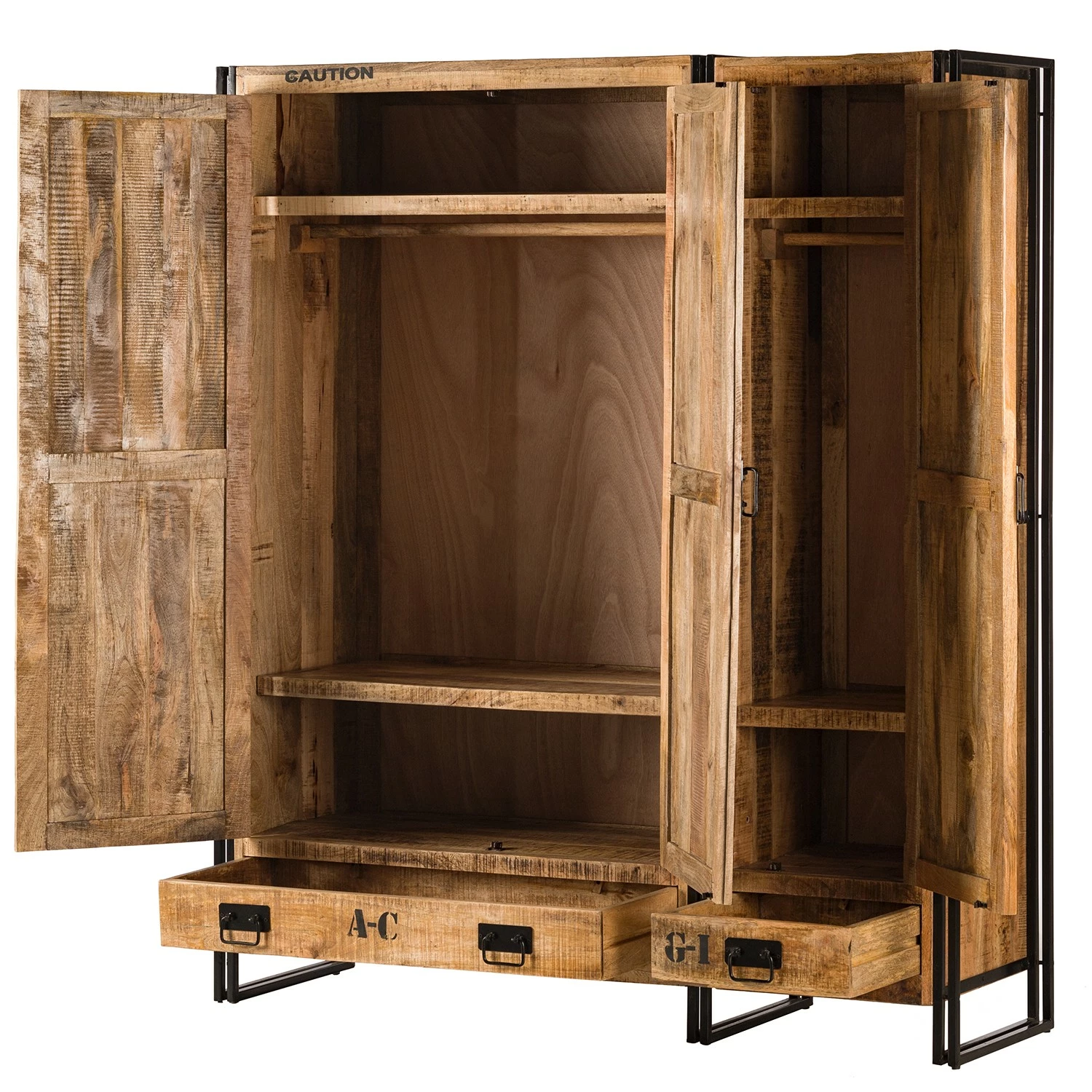 Drehtürenschrank Iron II - 3 türig – Bild 5