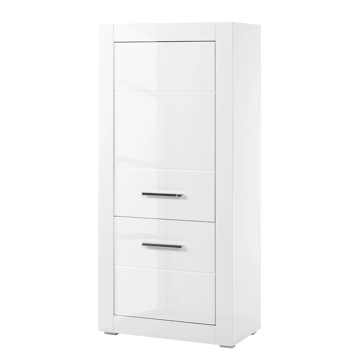 Loftscape Highboard Bricktown IV - Hochglanz Weiß / Matt Weiß