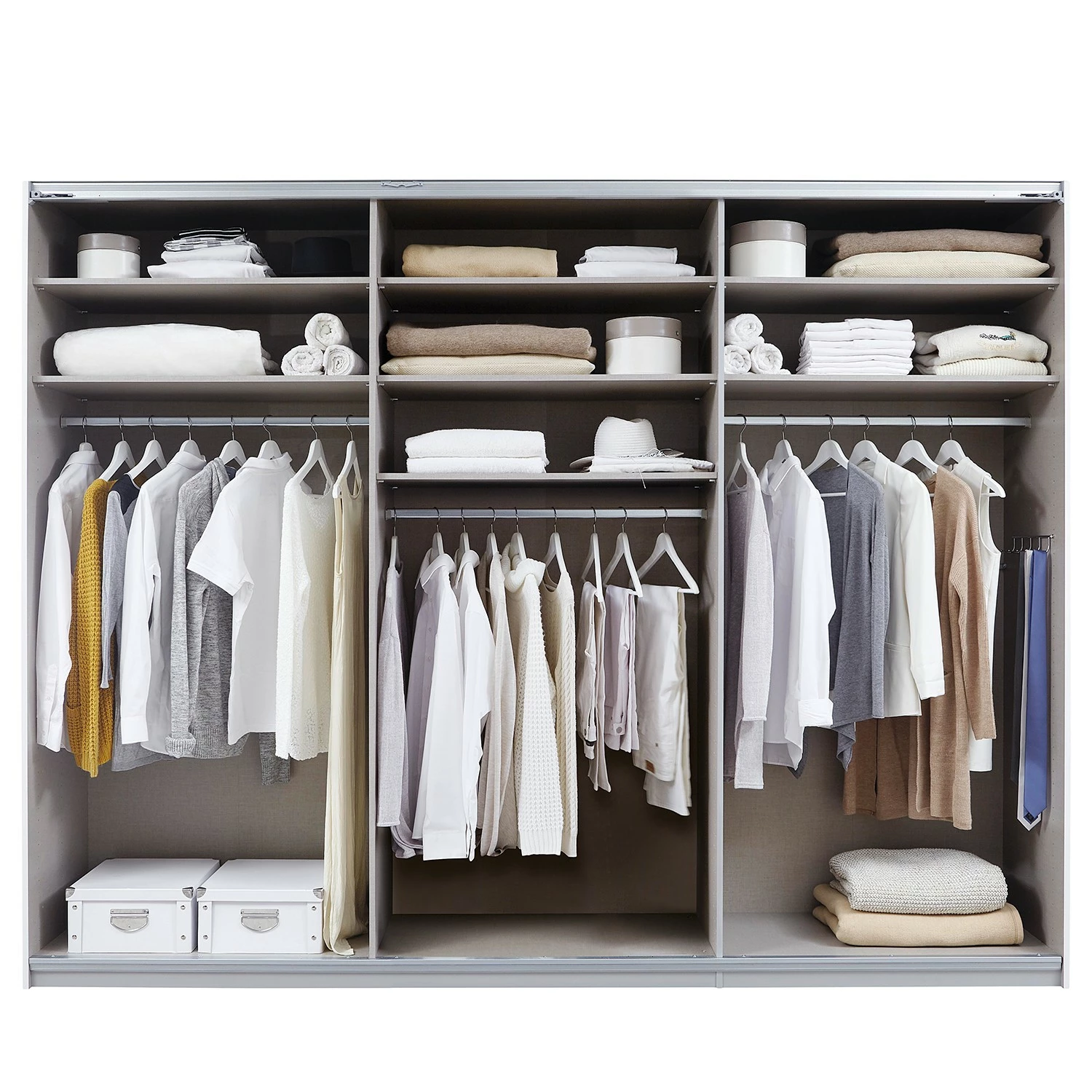 Rauch Orange Schwebetürenschrank Caracas I - Alpinweiß - Breite: 271 cm - Premium - 3 – Bild 5