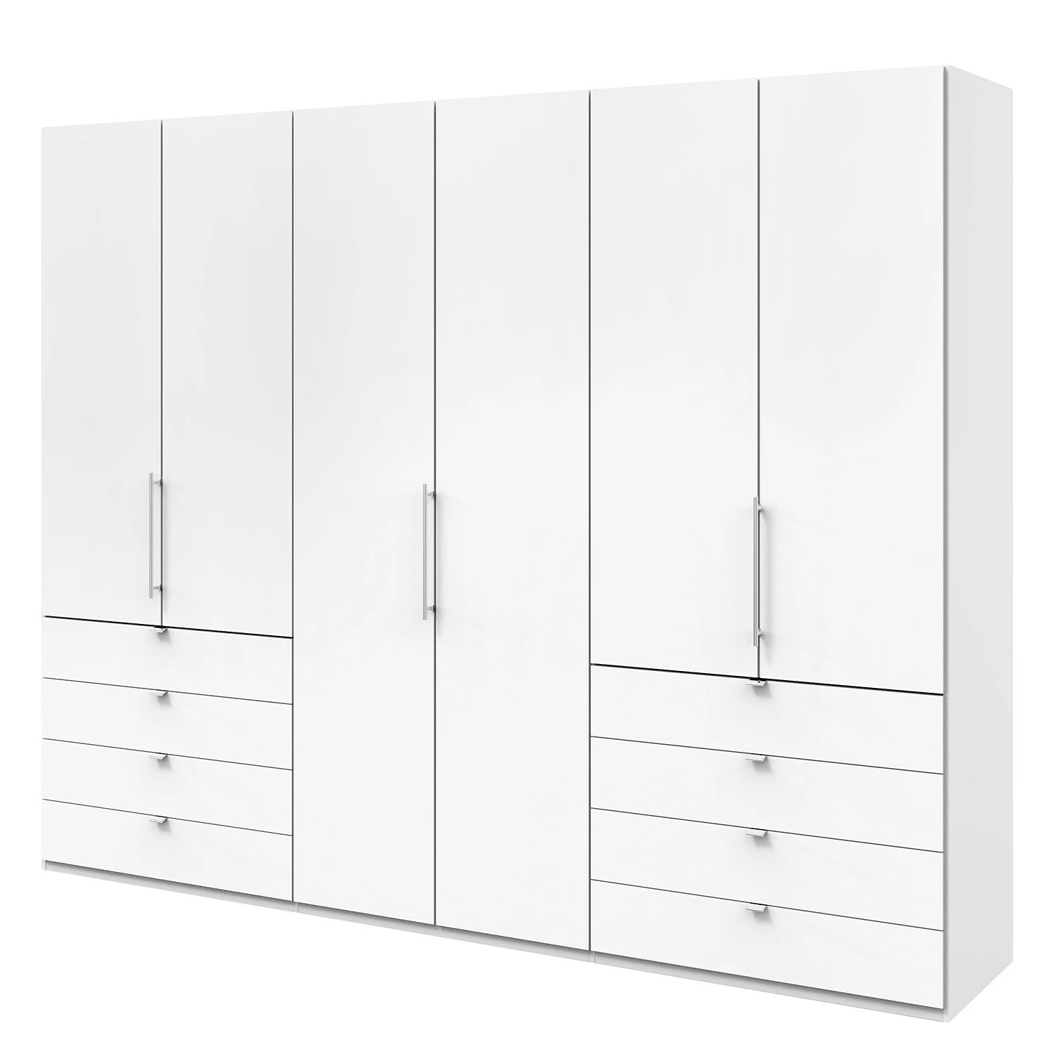 Wiemann Falttürenschrank Loft IV - Weiß - Höhe: 236 cm - Breite: 300 cm - Schublade außen
