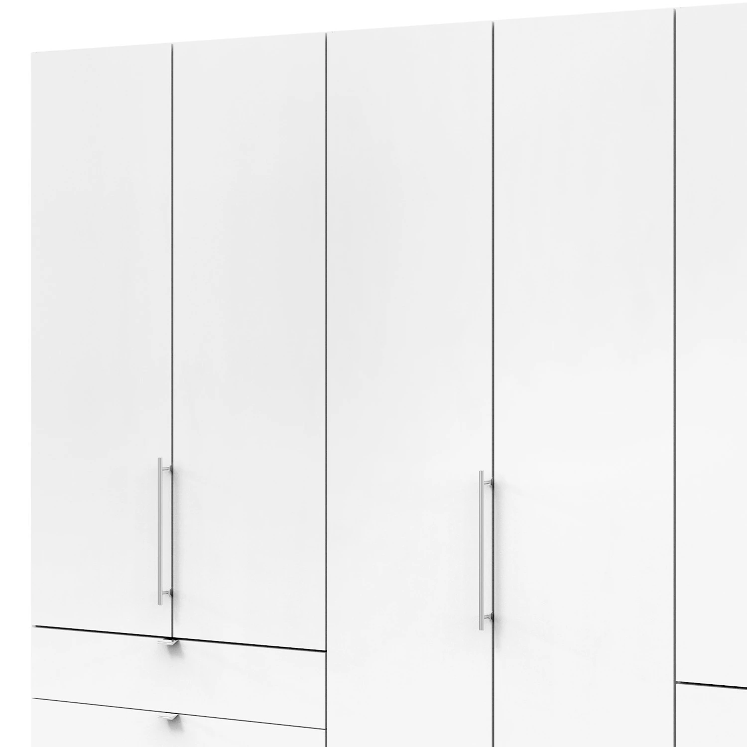 Wiemann Falttürenschrank Loft IV - Weiß - Höhe: 236 cm - Breite: 300 cm - Schublade außen – Bild 5