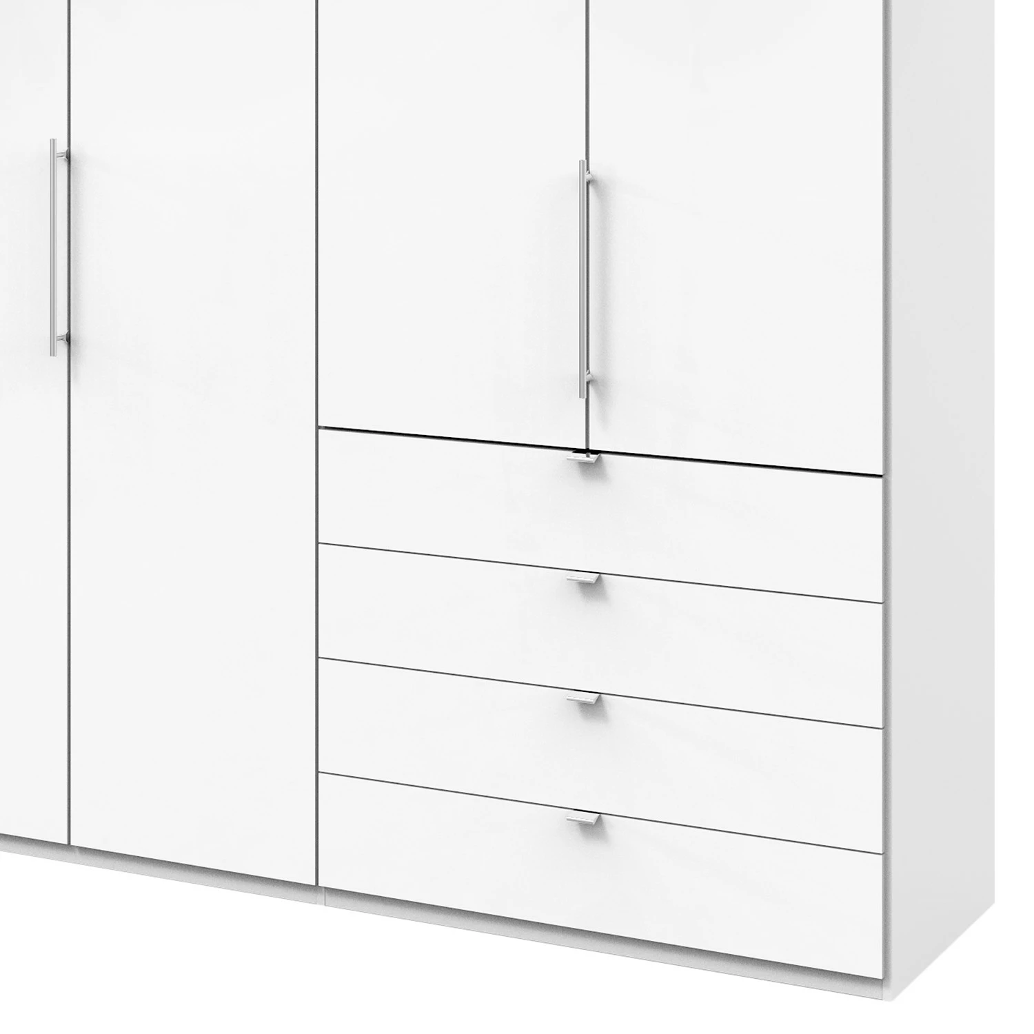 Wiemann Falttürenschrank Loft IV - Weiß - Höhe: 236 cm - Breite: 300 cm - Schublade außen – Bild 6