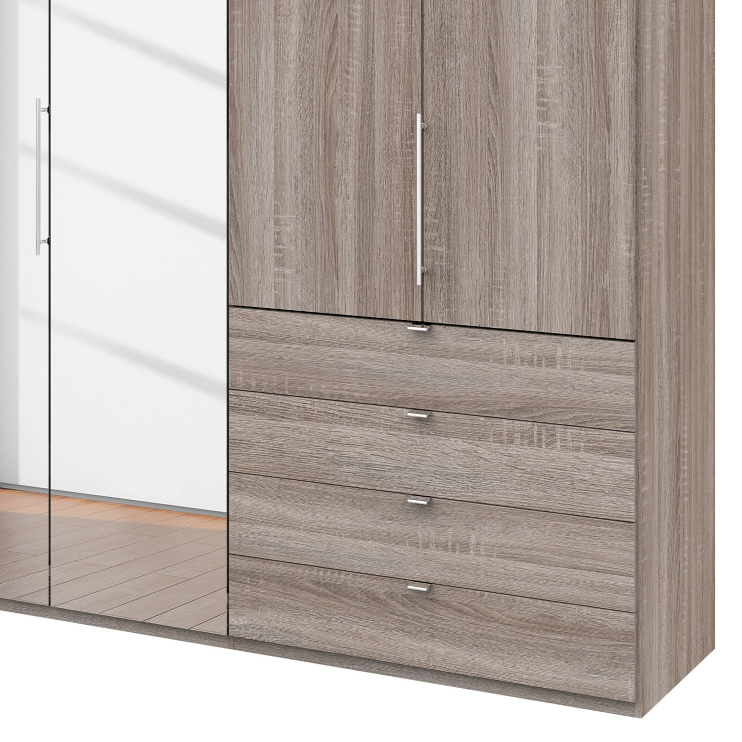 Wiemann Falttürenschrank Loft V - Trüffeleiche Dekor - Höhe: 236 cm – Bild 5