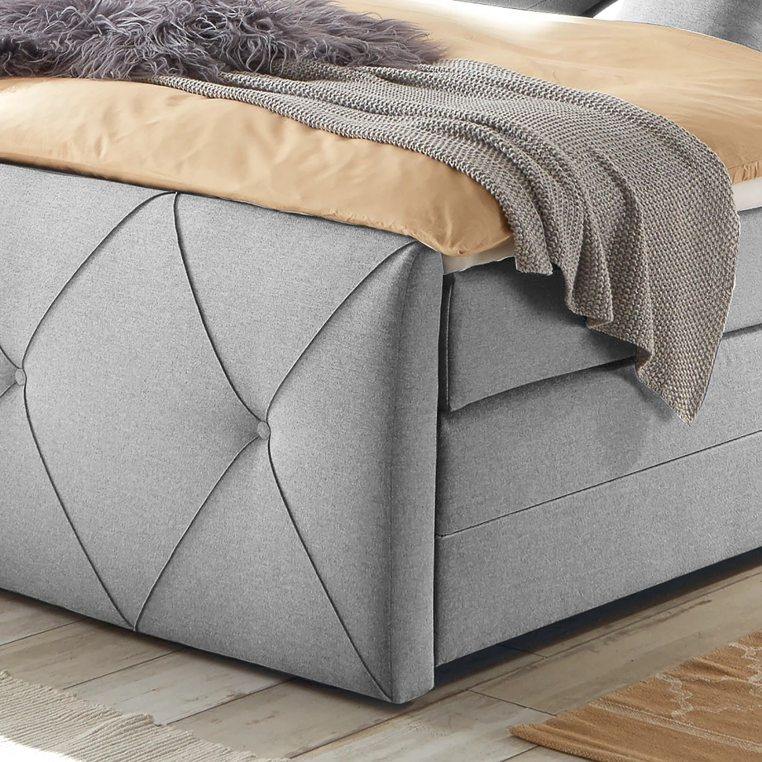 Loftscape Boxspringbett Cottage Home - Silber – Bild 8