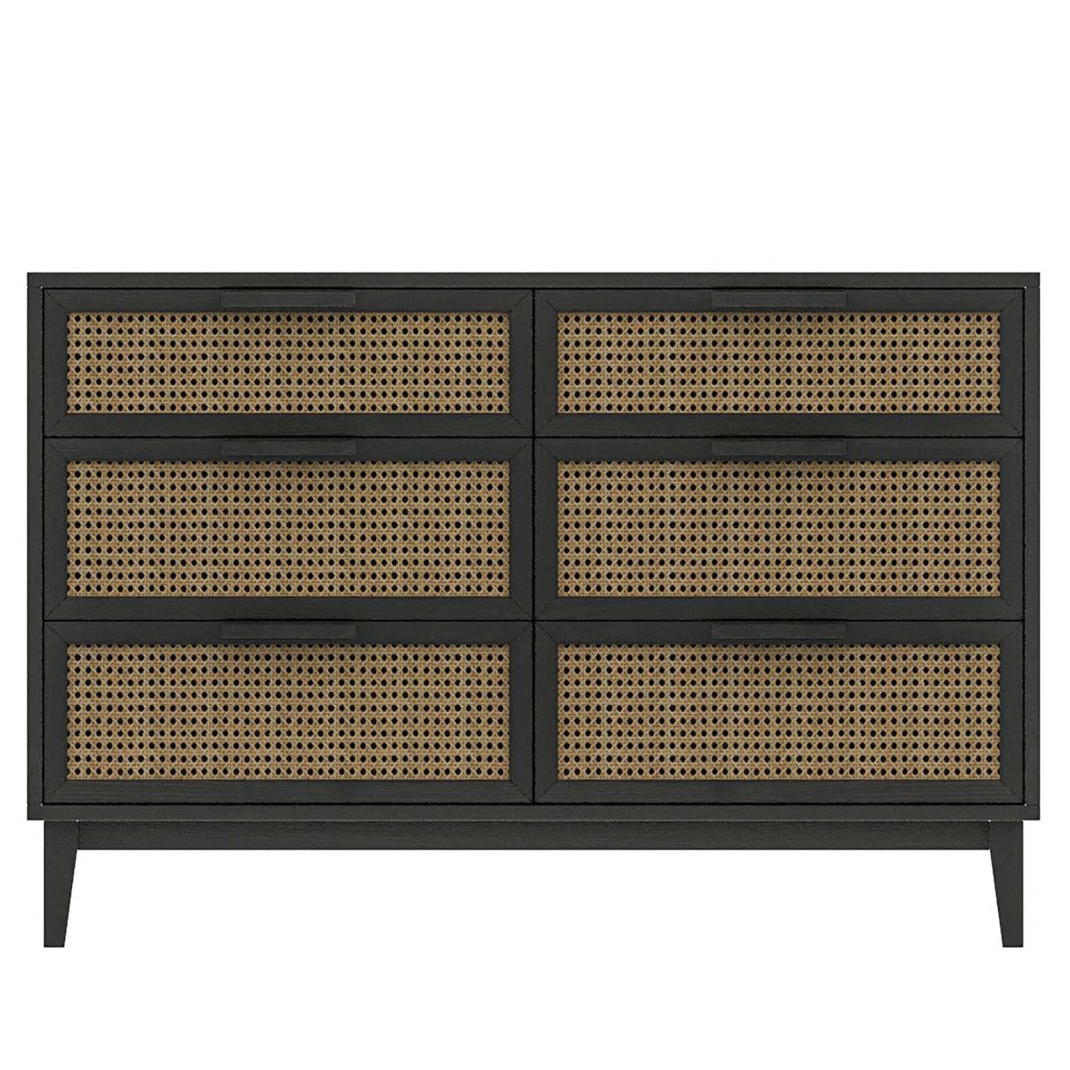Studio Copenhagen Kommode Canee III - Wiener Geflecht / Echtholzfurnier - Natur / Eiche Schwarz – Bild 2