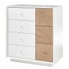 Loftscape Kommode Crecora - Weiß / Eiche Dekor