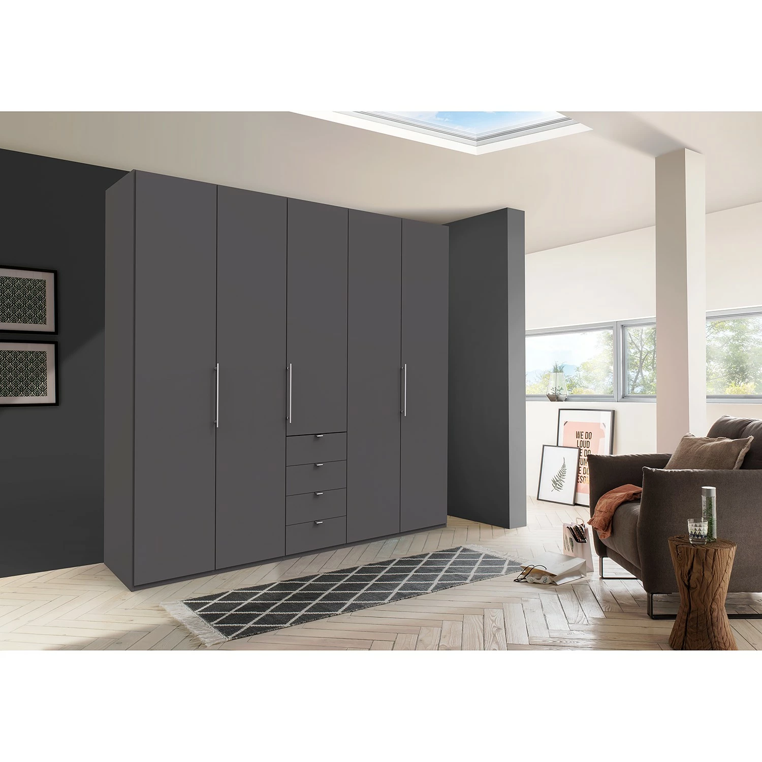 Wiemann Falttürenschrank Loft VI - Havanna - Höhe: 236 cm – Bild 2