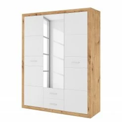 Loftscape Drehtürenschrank Morillon - Eiche Artisan Dekor / Weiß