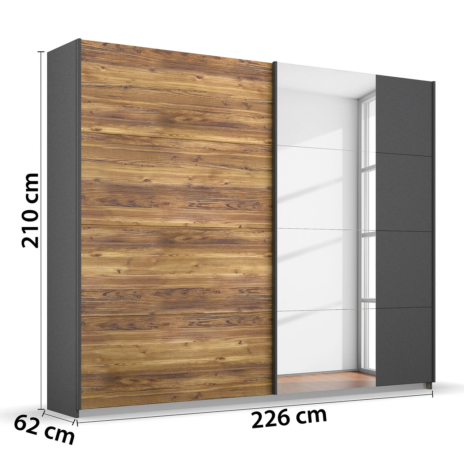 Rauch Orange Schwebetürenschrank Bangkok II - Breite: 226 cm – Bild 6