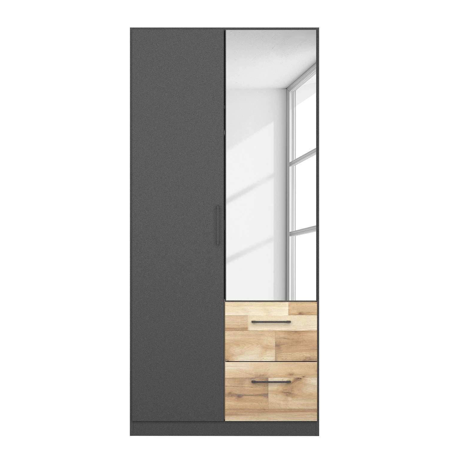 Rauch Blue Drehtürenschrank Pai - Graumetallic - Breite: 92 cm – Bild 3