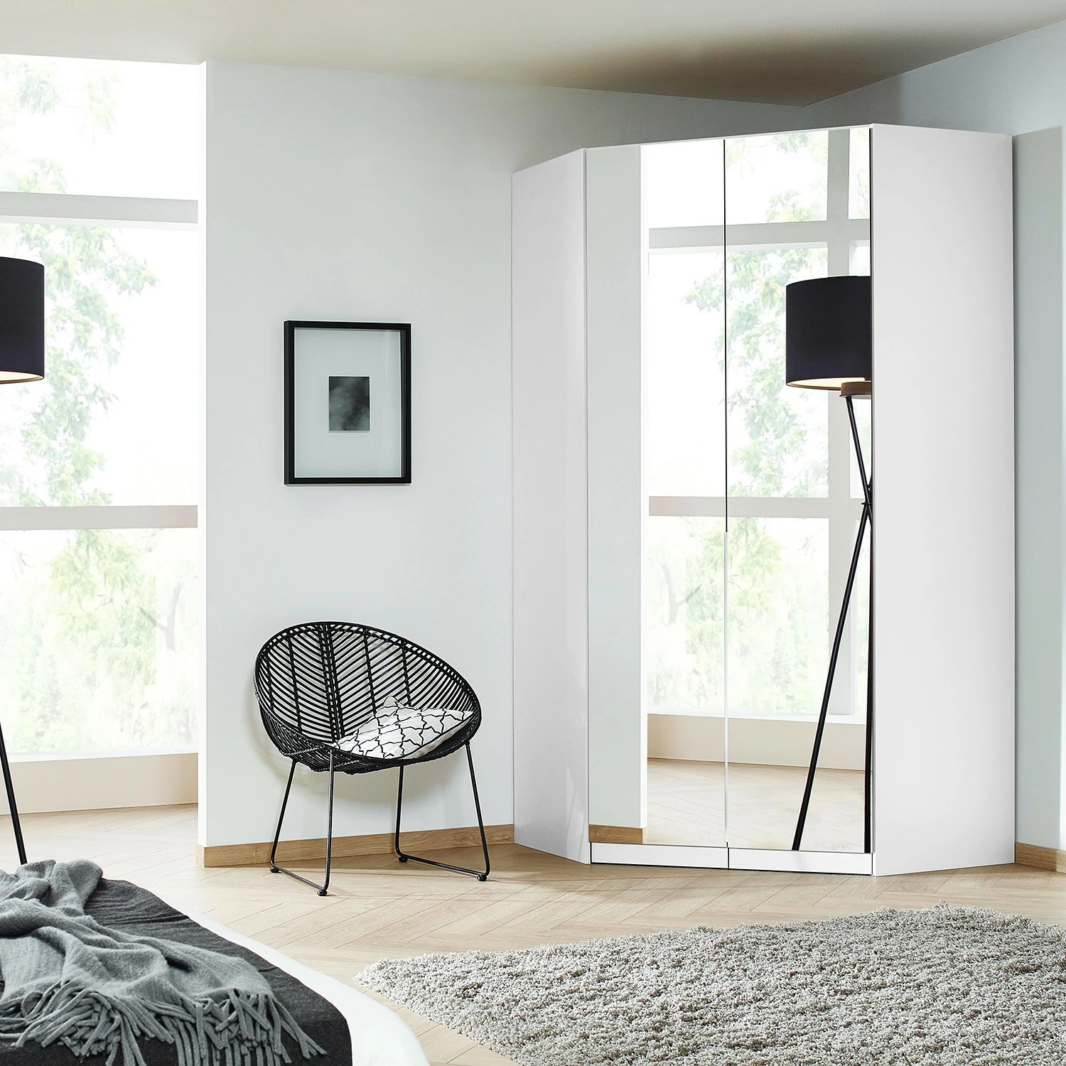 Rauch Orange Drehtüren-Eckschrank Alabama I - Alpinweiß - Höhe: 229 cm - 2 – Bild 2