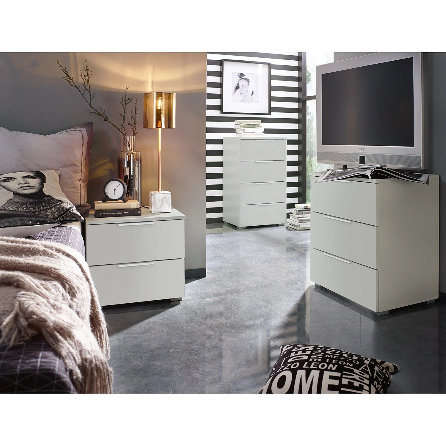 Rauch Orange Nachtkommode Alabama (2er-Set) - Grau - 2 – Bild 3