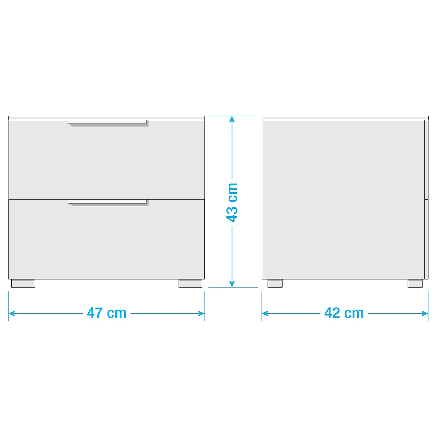 Rauch Orange Nachtkommode Alabama (2er-Set) - Grau - 2 – Bild 4
