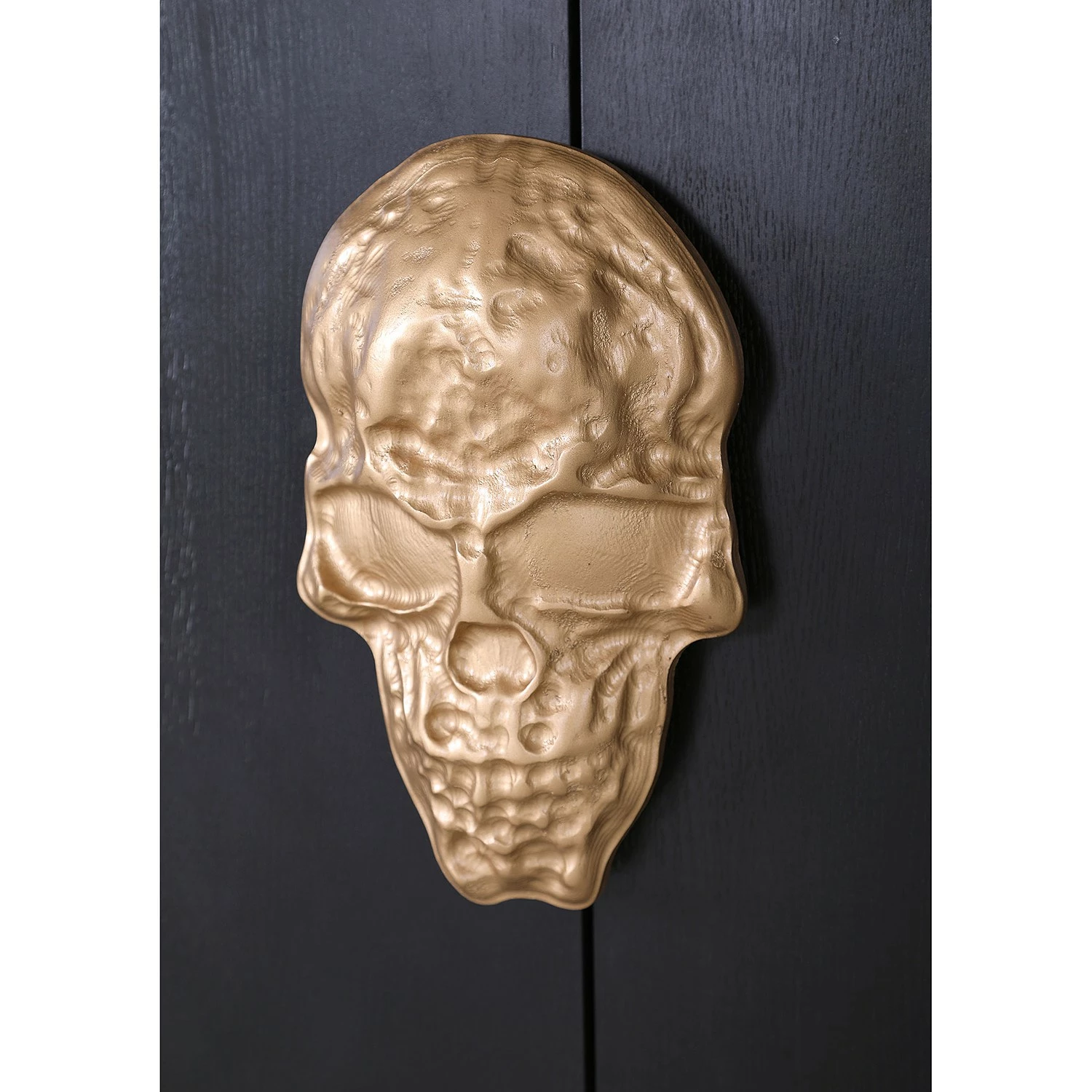 Red Living Kommode Worland II - Echtholzfurnier / Metall - Eiche Schwarz / Gold – Bild 5