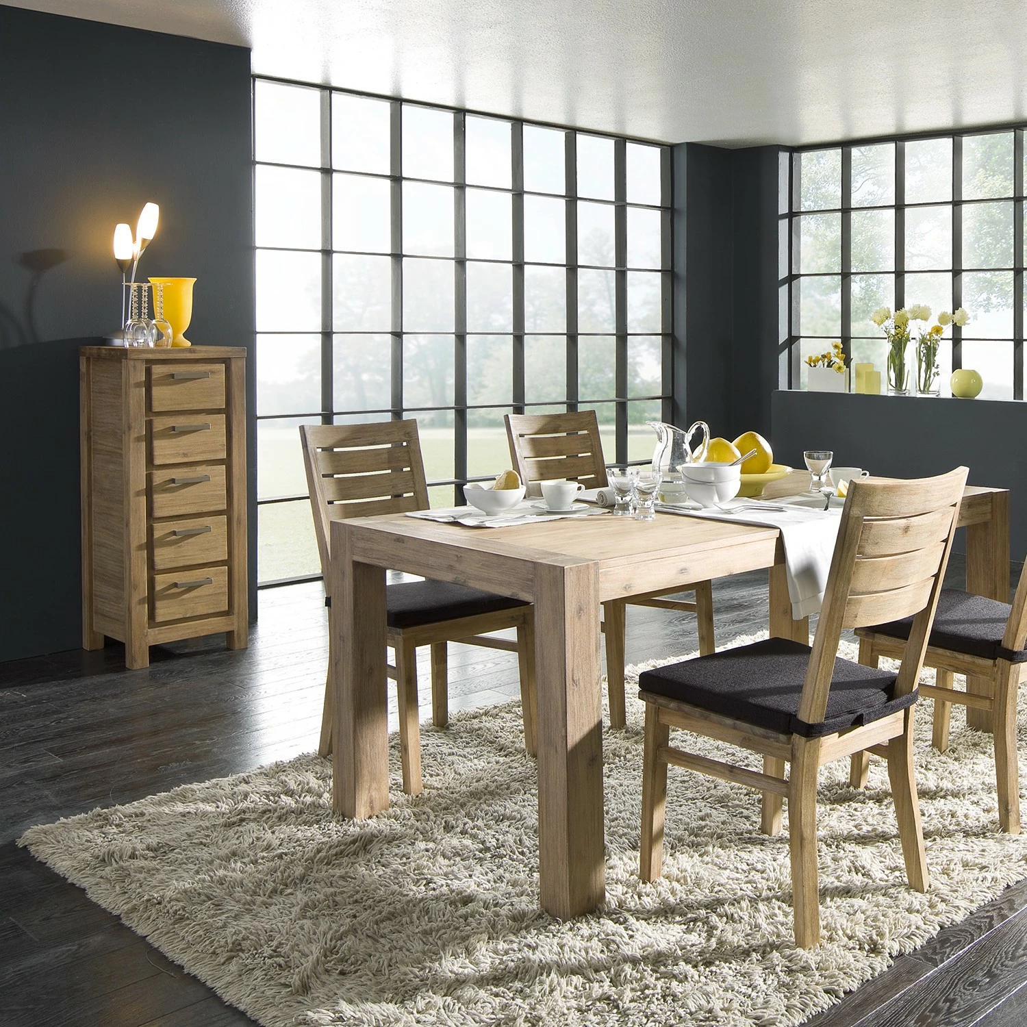 Ars Natura Kommode Toumanar - Akazie teilmassiv - Akazie Sand – Bild 2