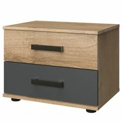 Wimex Nachtkommode Malmoe - Eiche geplankt Dekor / Graphit