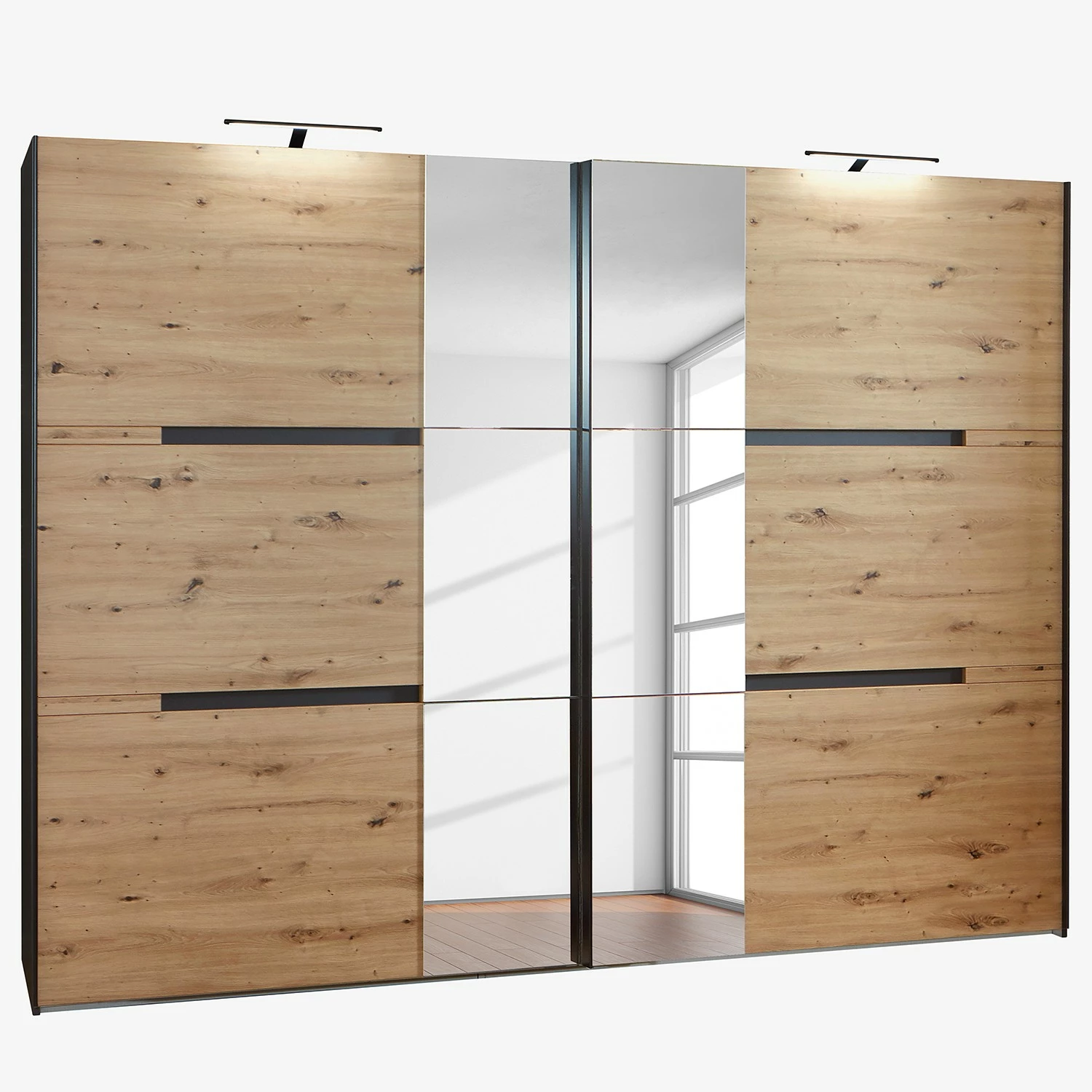 Fresh to go Schwebetürenschrank Kapstadt - Breite: 300 cm