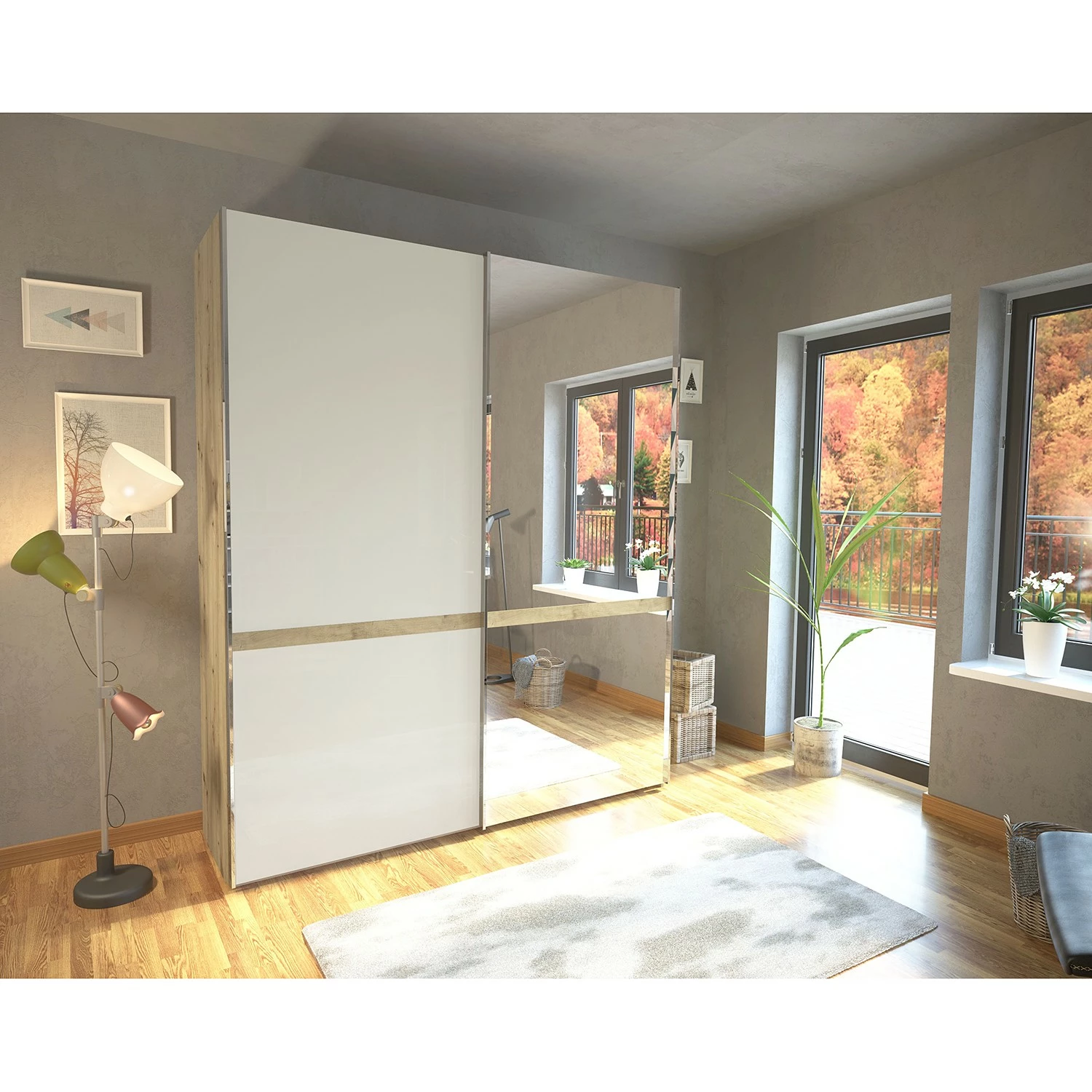 Wiemann Schwebetürenschrank Barcelona III - Höhe: 236 cm - Breite: 200 cm – Bild 2