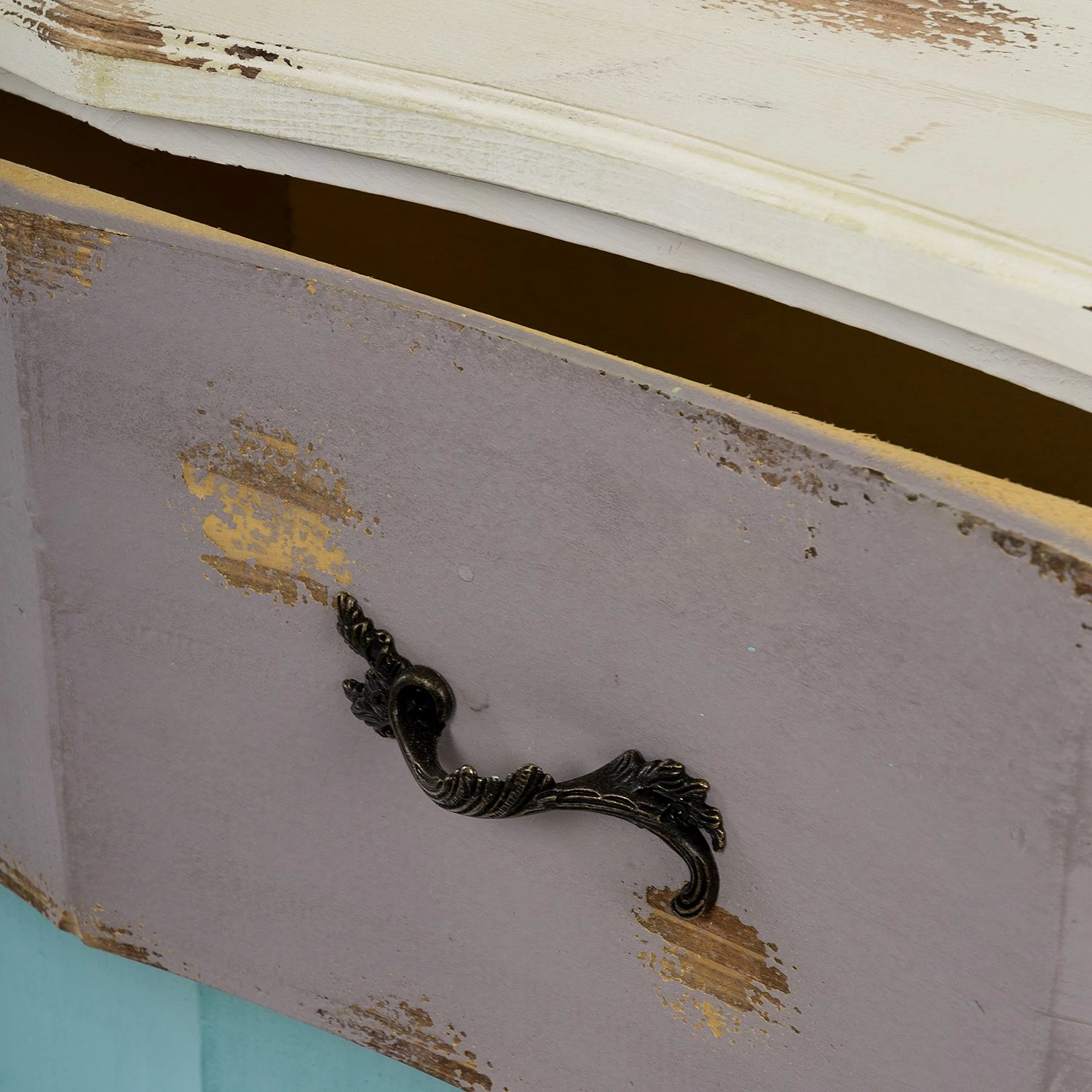 Ridgevalley Kommode Rusper - Tanne massiv - Vintage Weiß / Mehrfarbig – Bild 7