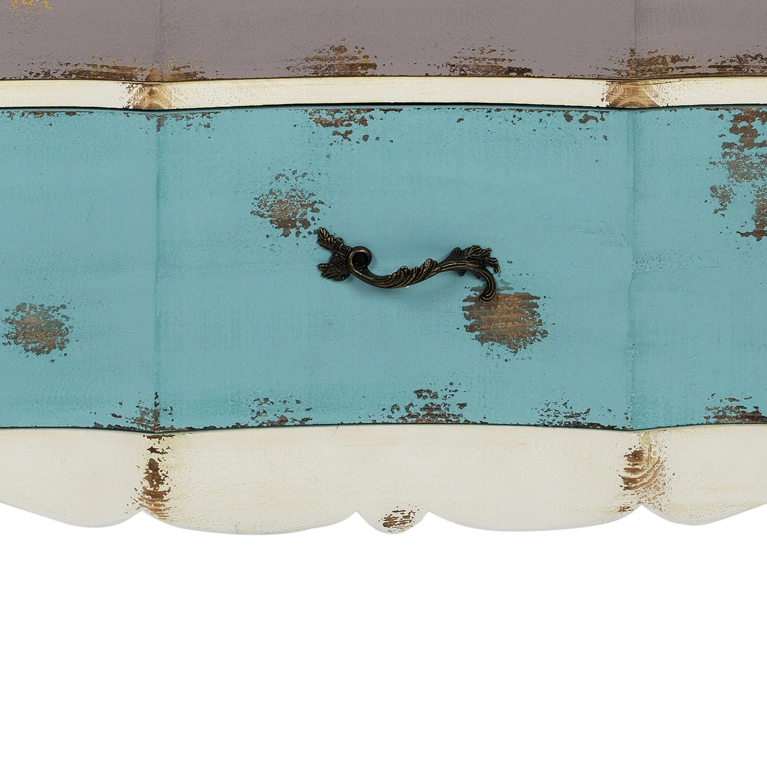 Ridgevalley Kommode Rusper - Tanne massiv - Vintage Weiß / Mehrfarbig – Bild 10