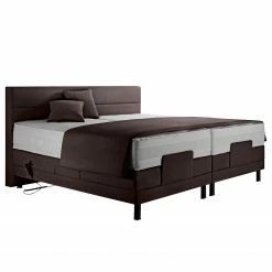 Loftscape Boxspringbett Celina - Dunkelbraun - 200 x 200cm - H4