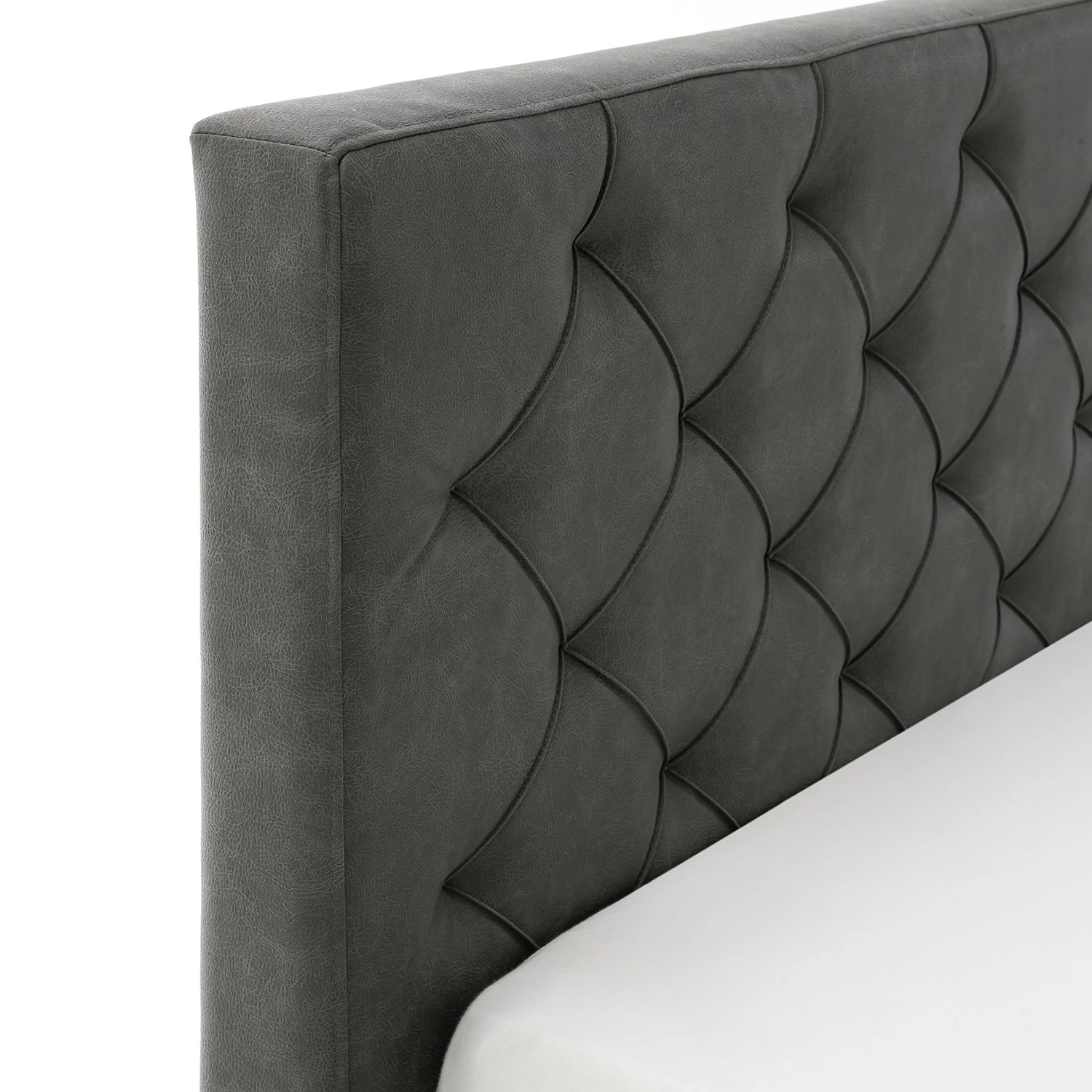 Meise.möbel Polsterbett San Remo - Anthrazit - 180 x 200cm - Schwarz – Bild 4