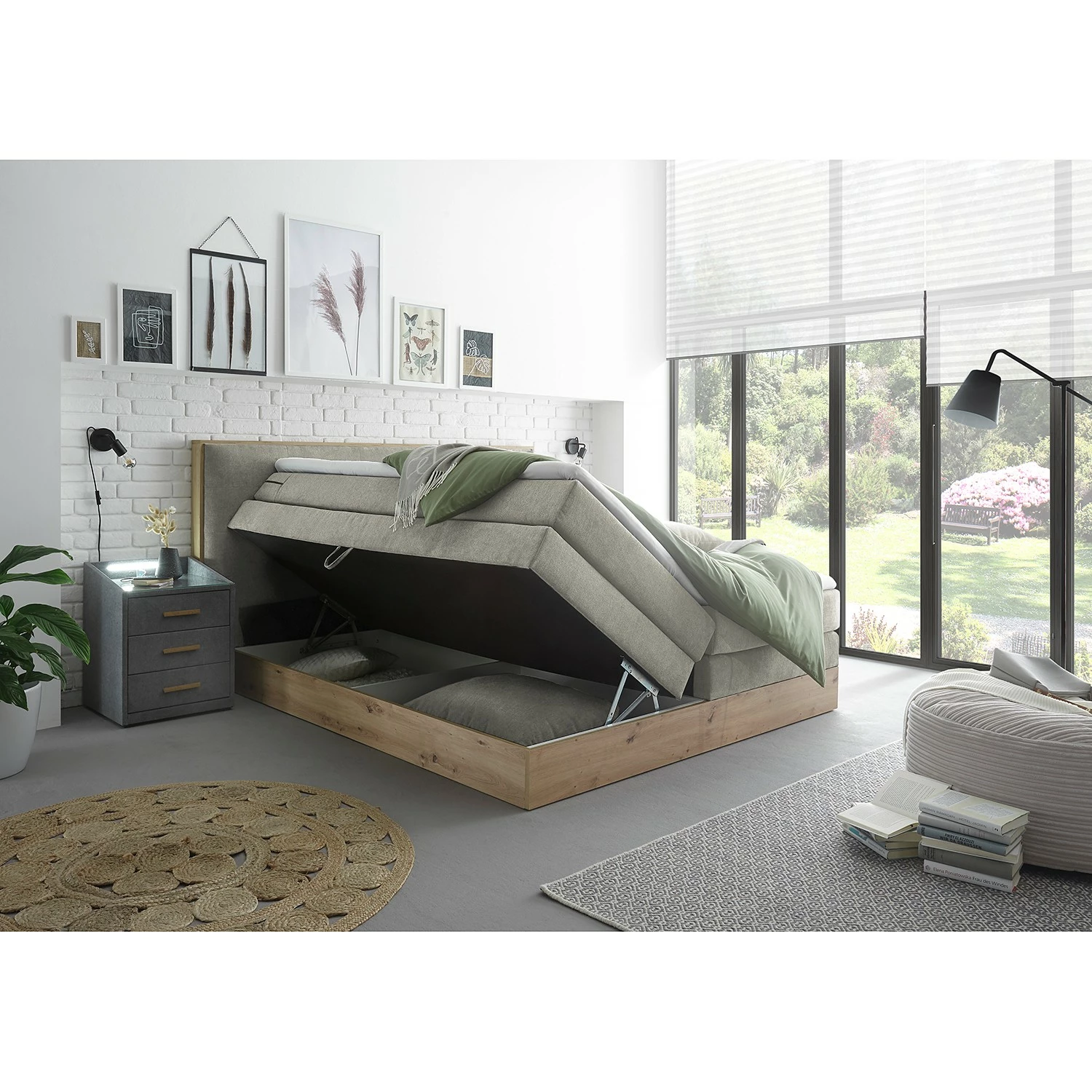 Loftscape Boxspringbett Naumburg - Schlamm – Bild 3