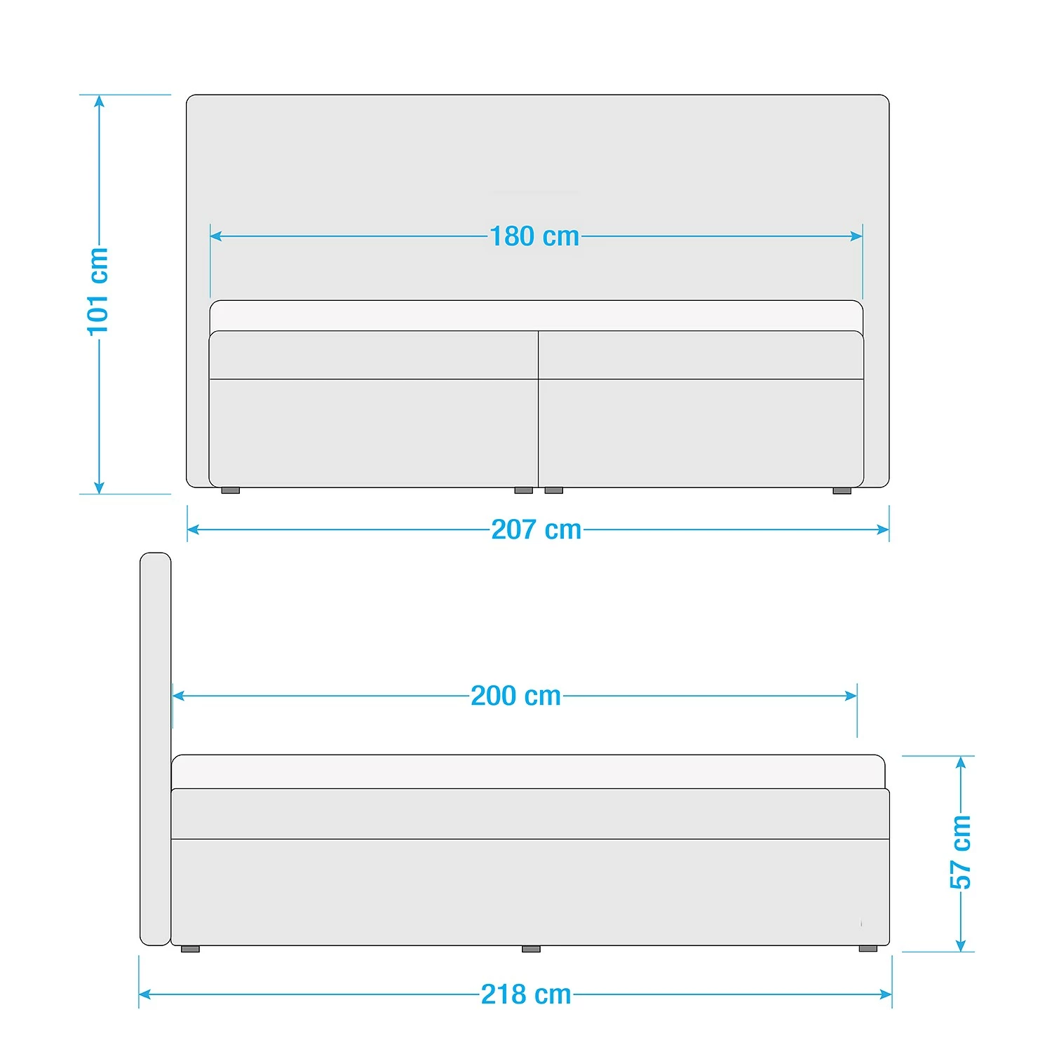 Loftscape Polsterbett Baltimore – Bild 10