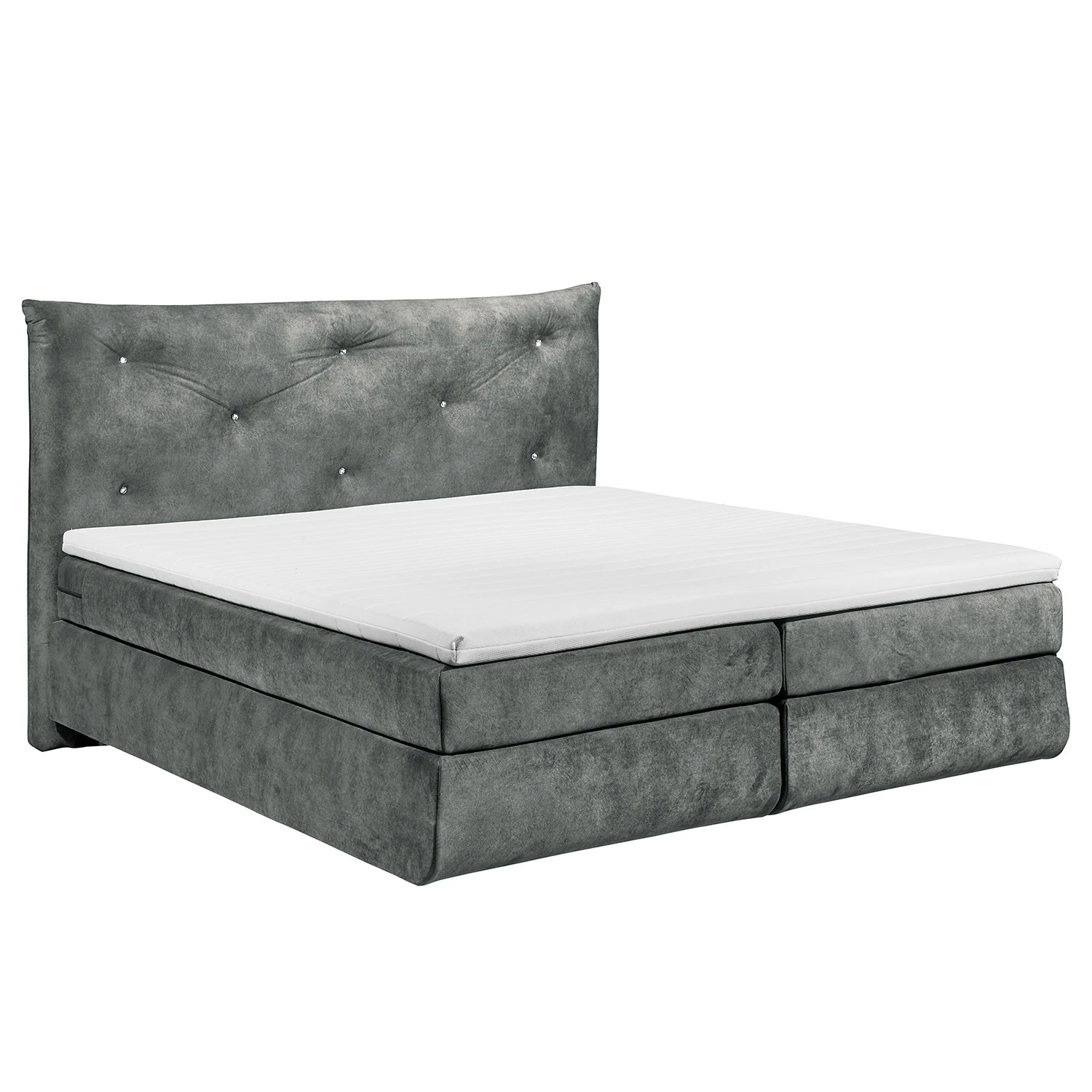 Loftscape Boxspringbett Madrid - Grau – Bild 2