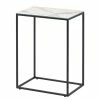 Loftscape Beistelltisch Rachel - Glas / Metall - Marmor Weiß Dekor / Schwarz