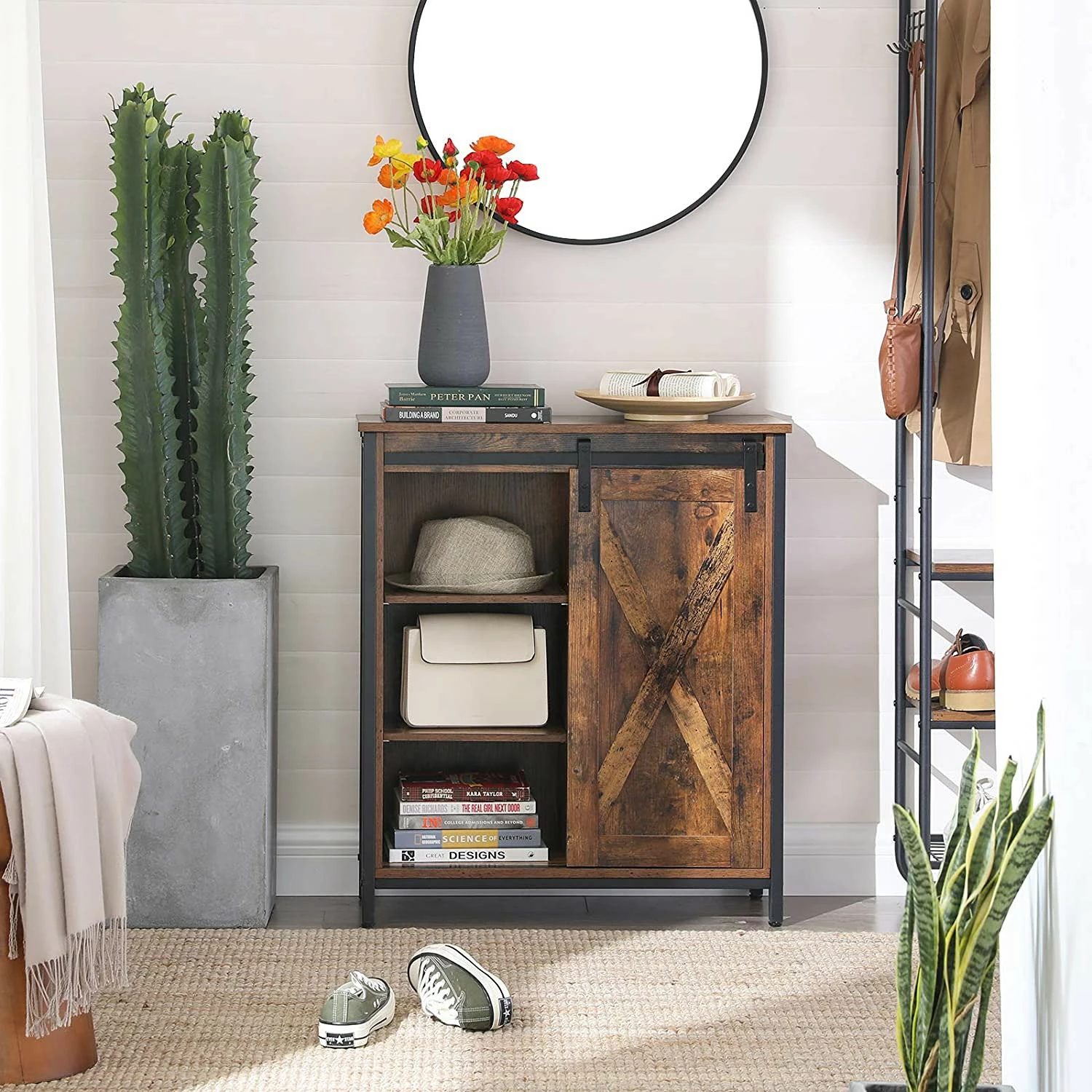 Red Living Kommode Hazlet III - Braun / Schwarz – Bild 2