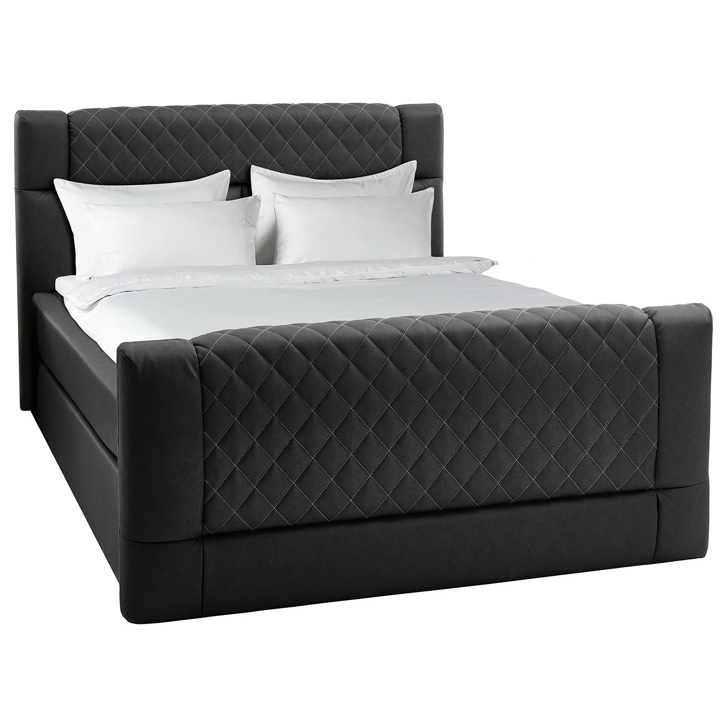 Loftscape Boxspringbett Chandler IV - Schwarz - 140 x 200cm - H2