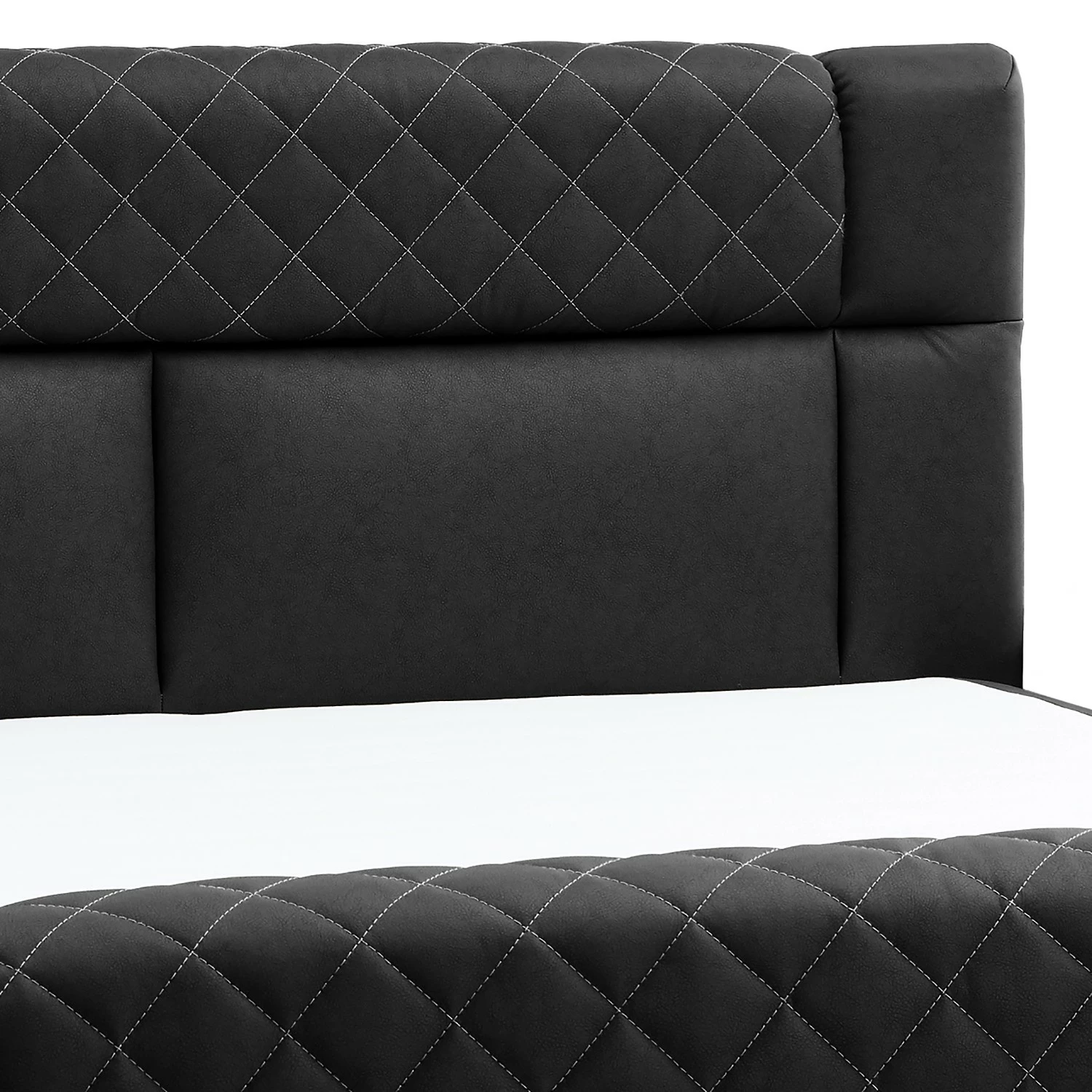 Loftscape Boxspringbett Chandler IV - Schwarz - 140 x 200cm - H2 – Bild 5