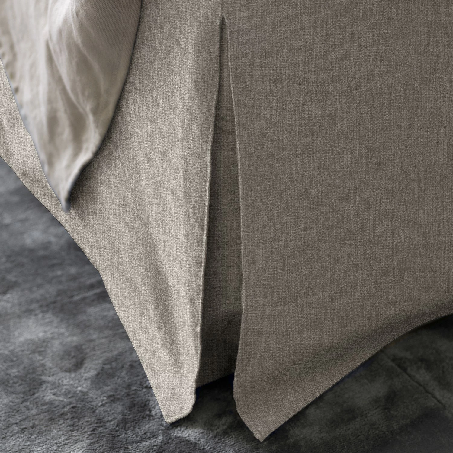 Studio Copenhagen Polsterbett Nathan - Flachgewebe Meave: Grau - 140 x 200cm – Bild 7