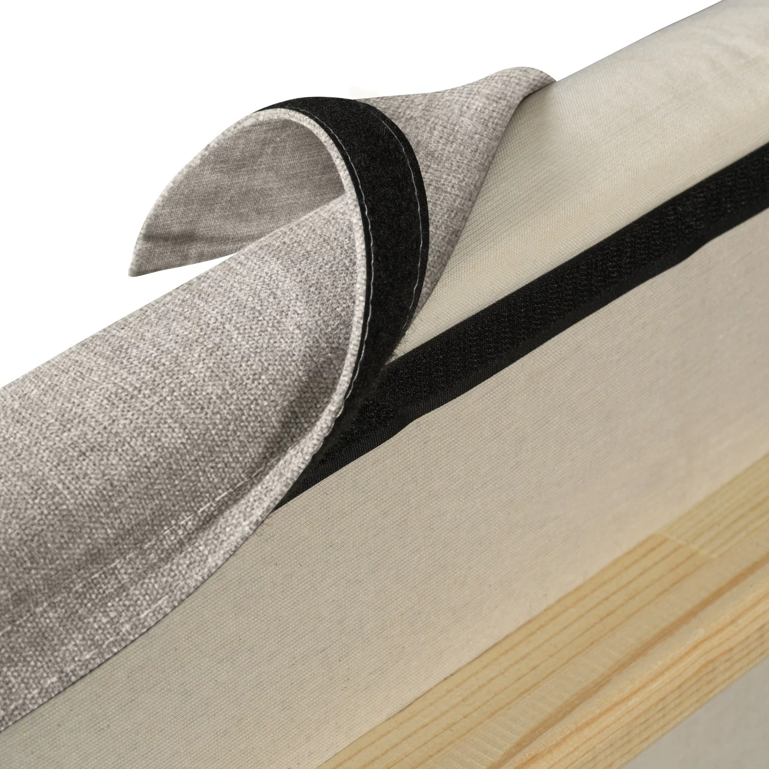 Studio Copenhagen Polsterbett Nathan - Flachgewebe Meave: Grau - 140 x 200cm – Bild 8