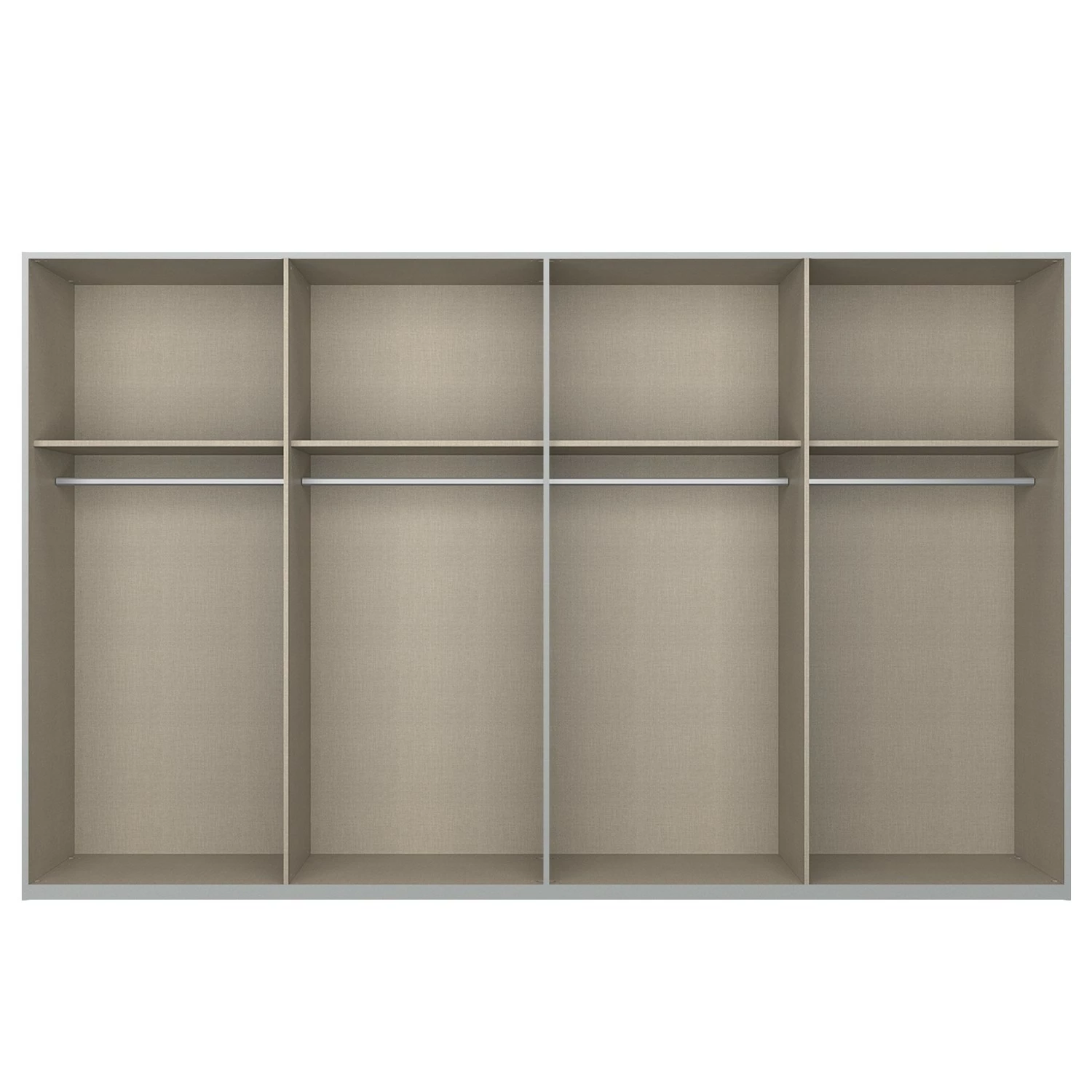 Drehtürenschrank SKØP pure reflect - Seidengrau - Höhe: 236 cm - Breite: 360 cm – Bild 4