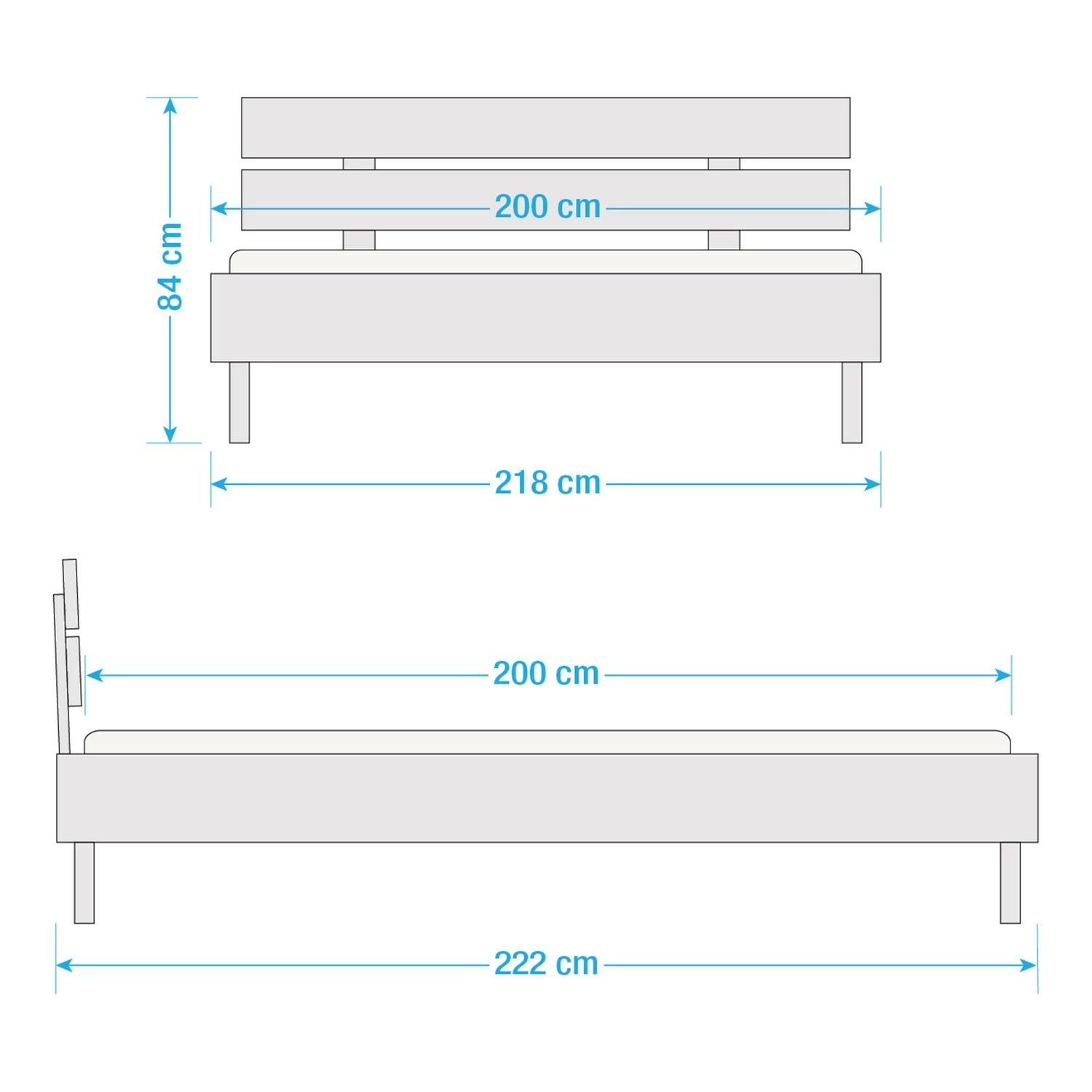 Red Living Massivholzbett Gillen I - 200 x 200cm – Bild 5