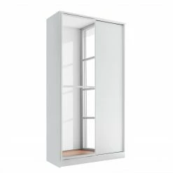 Loftscape Schwebetürenschrank Digras - Weiß - 120 x 50 cm