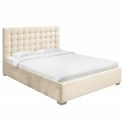 Loftscape Polsterbett Franky - Creme - 160 x 200cm - Mit Stauraum