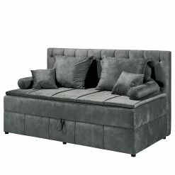 Loftscape Polsterbett Madras - Microfaser Salvo: Grau