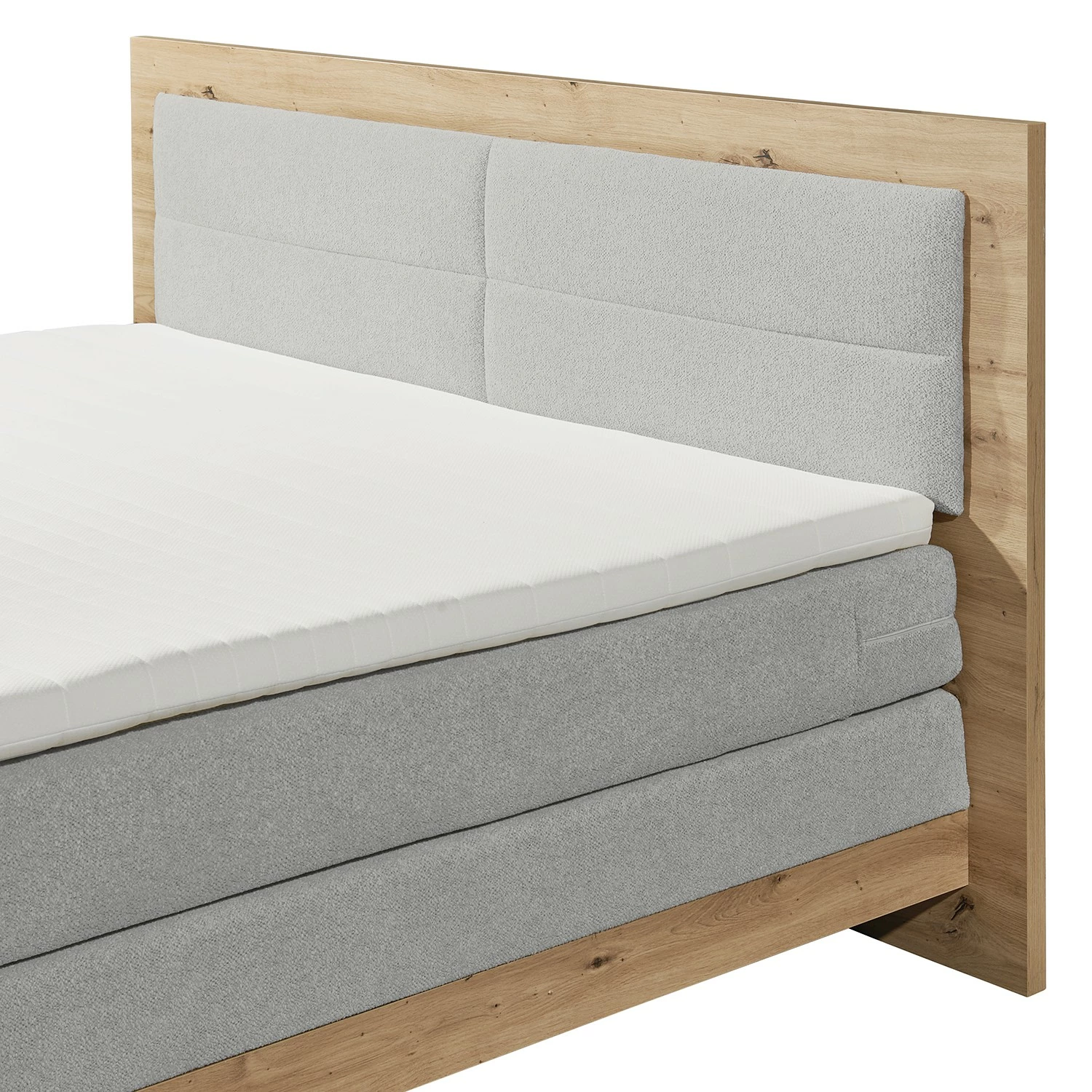 Loftscape Boxspringbett Batik Love - Webstoff Raya: Silber – Bild 4