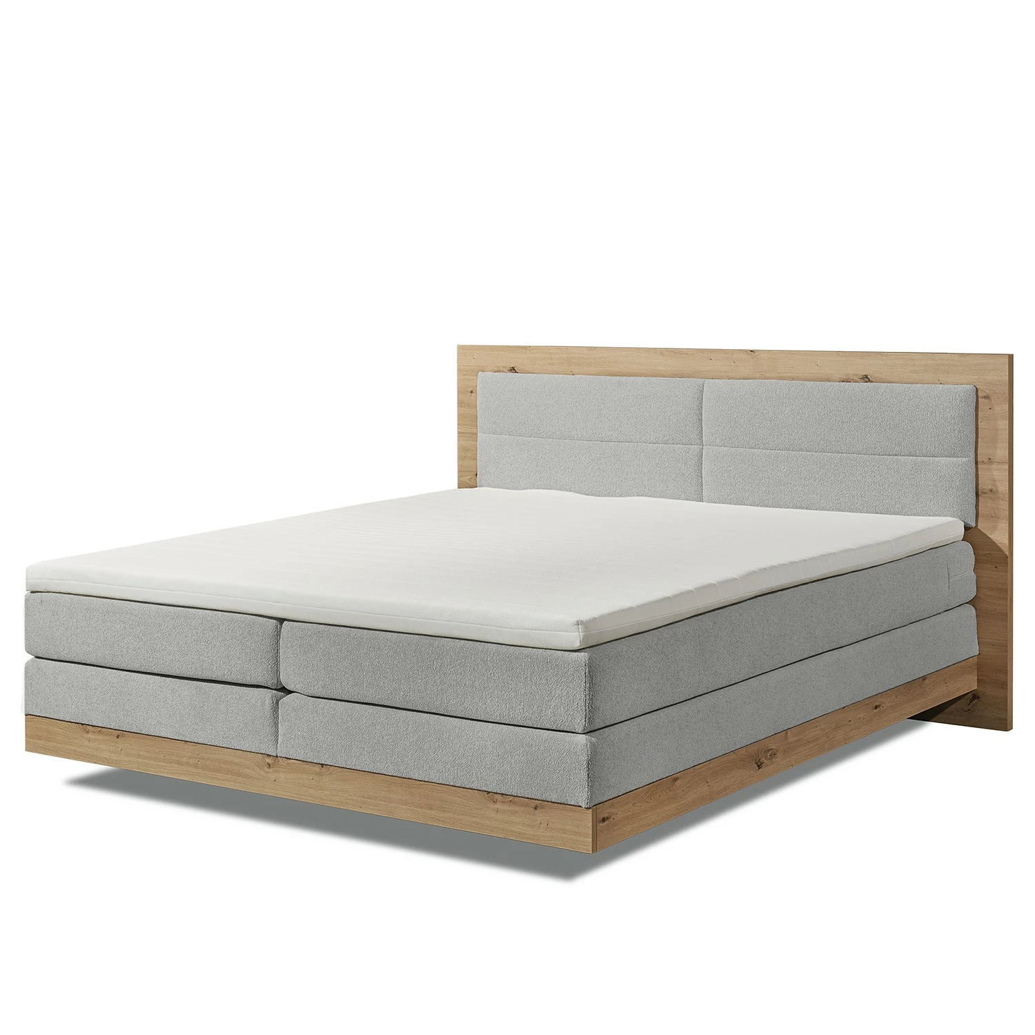 Loftscape Boxspringbett Batik Love - Webstoff Raya: Silber – Bild 3