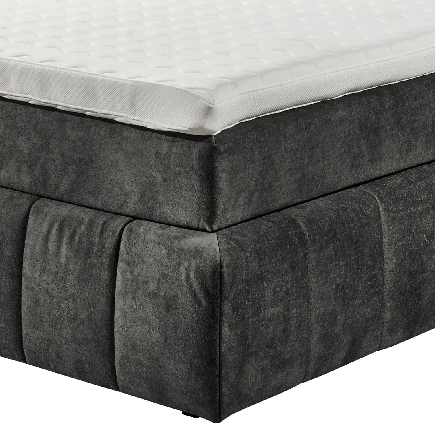 Loftscape Boxspringbett Corryton - Microfaser Inga: Dunkelgrau - 140 x 200cm – Bild 3