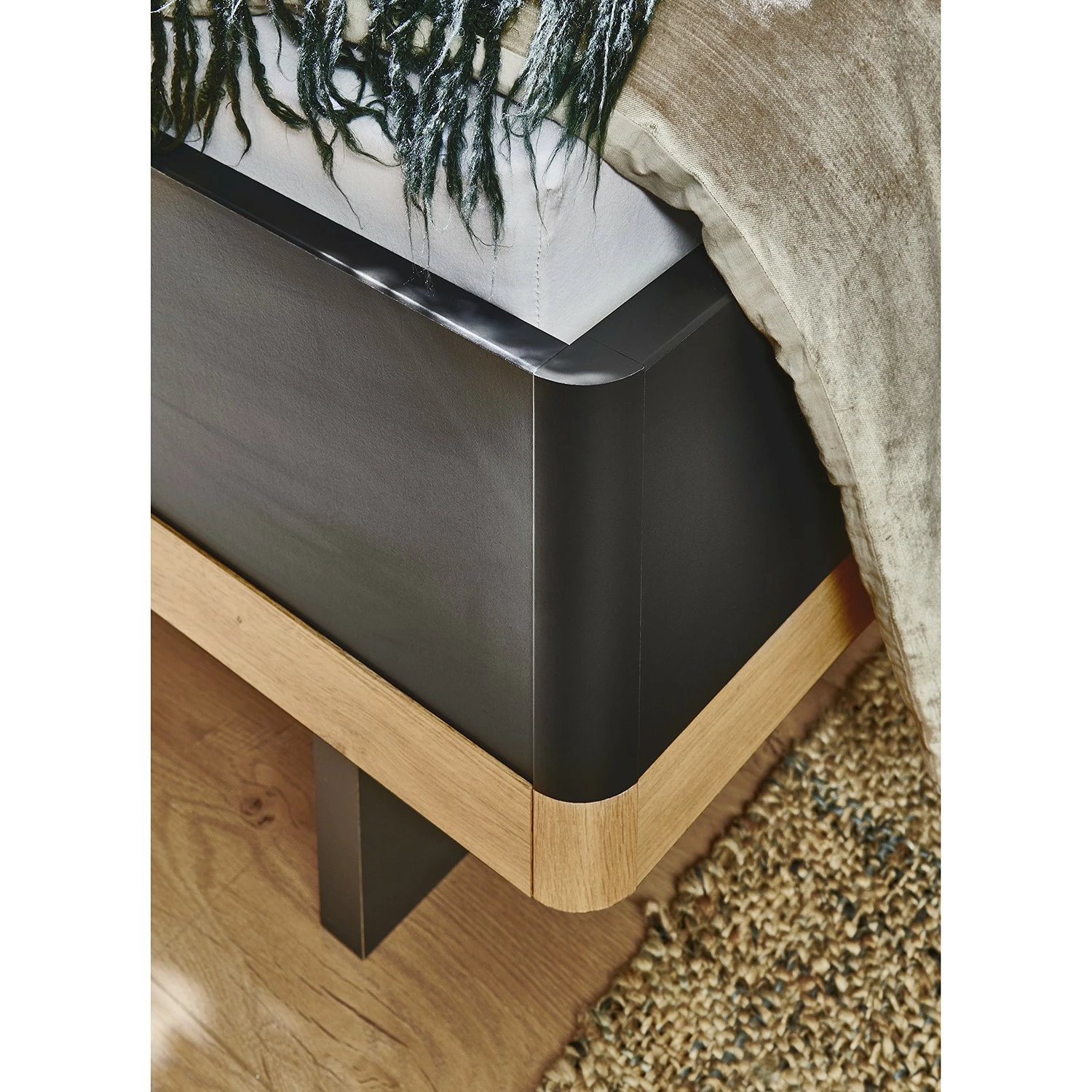 Wimex Bettgestell Gibraltar II - Eiche Artisan Dekor / Anthrazit - 180 x 200cm – Bild 3