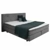 Loftscape Boxspringbett Longsland - Grau - 180 x 200cm