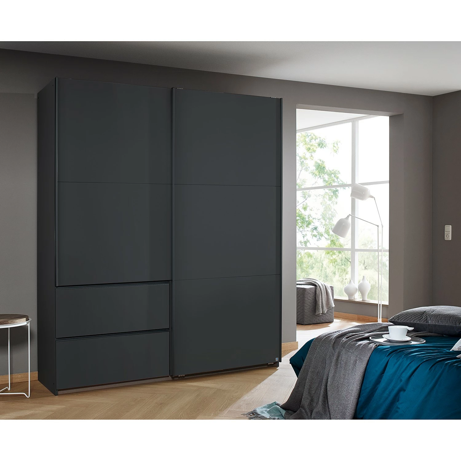 Rauch Blue Schwebetürenschrank Sevilla I - Grau - Breite: 175 cm - Grau – Bild 2