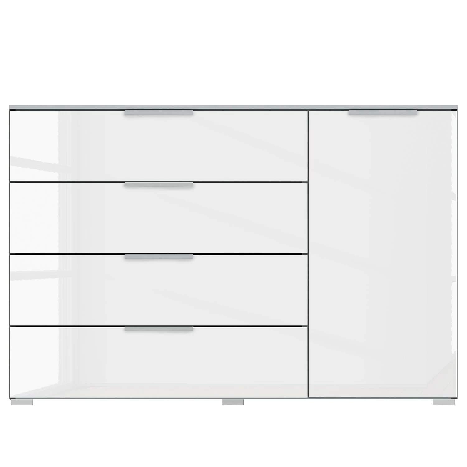 Sideboard SKØP x4+1 - Hochglanz Weiß / Seidengrau - Korpusfarbe – Bild 2